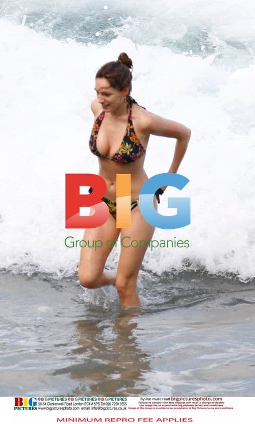 Kelly Brook and Danny Cipriani at the Beach