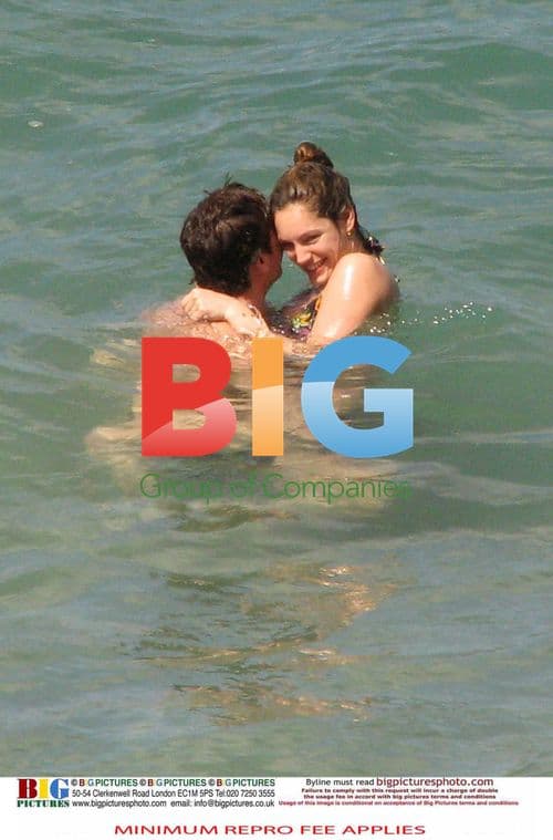 Kelly Brook and Danny Cipriani on Beach