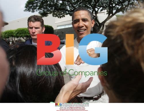 Obama Greets Crowd After Basketball Game