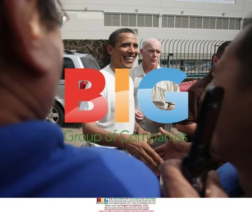 Barack Obama greets well-wishers after basketball