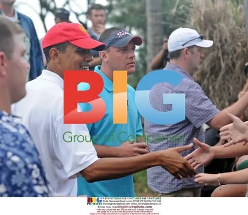 Barack Obama golfing in Hawaii