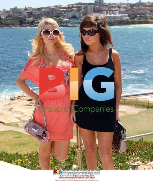 Paris Hilton and friend at Bondi Beach