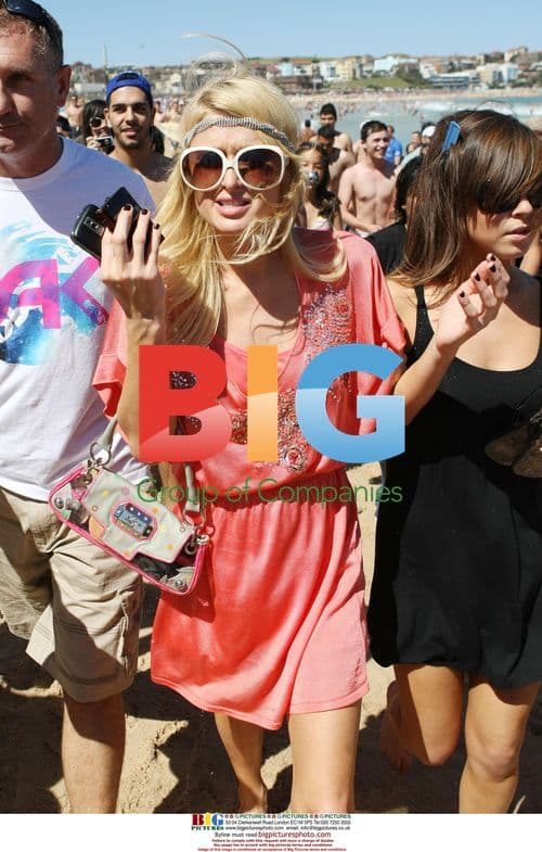 Paris Hilton and friend Courtney at Bondi Beach