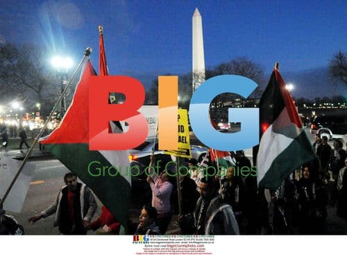 Pro-Palestinian protesters outside US State Dept