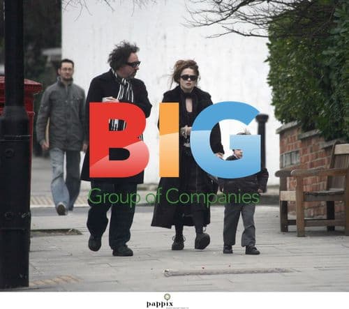 Helena Bonham-Carter and Tim Burton take son for stroll