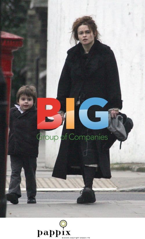 Helena Bonham-Carter and Tim Burton with son