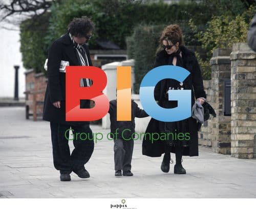 Helena Bonham-Carter and Tim Burton with son