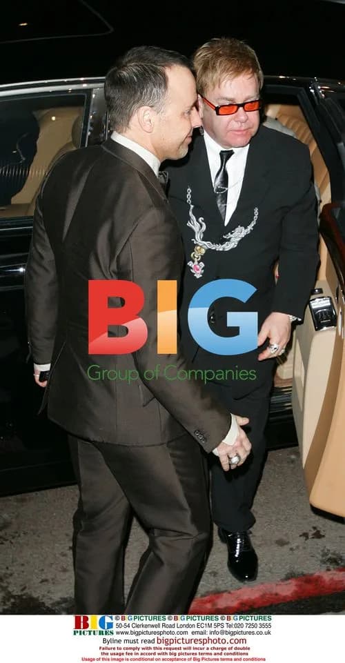 David Furnish and Elton John at Cystic Fibrosis Charity Event