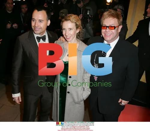 Elton John, David Furnish, and Sam Taylor-Wood at Cystic Fibrosis Event