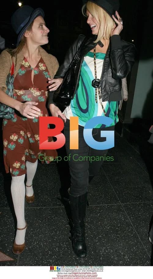 Paris Hilton Leaving Katsuya with Christine Lakin