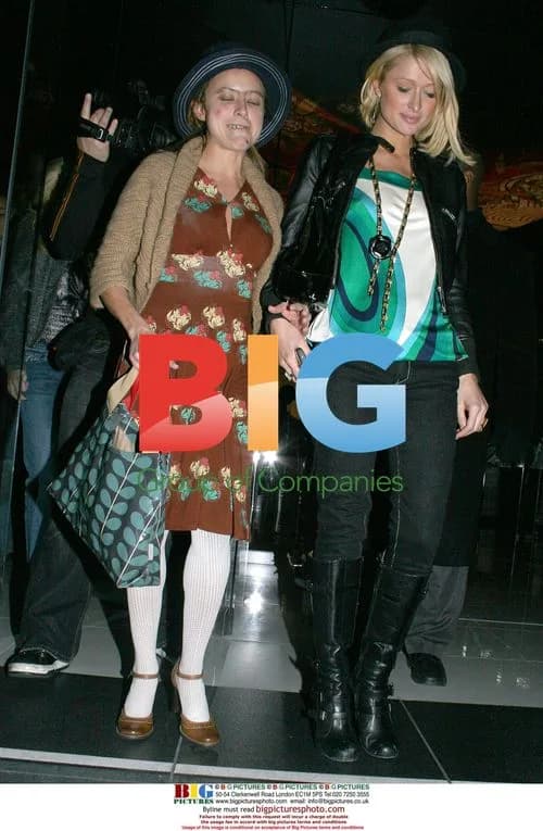 Paris Hilton and Christine Lakin Leave Katsuya