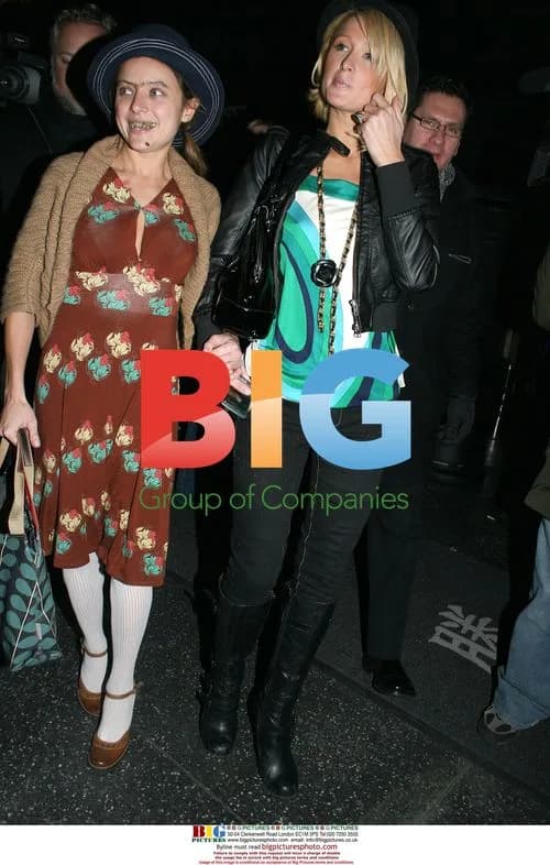 Paris Hilton leaves Katsuya with Christine Lakin