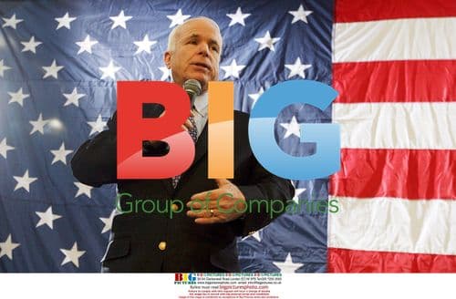 McCain talks to supporters at campaign stop