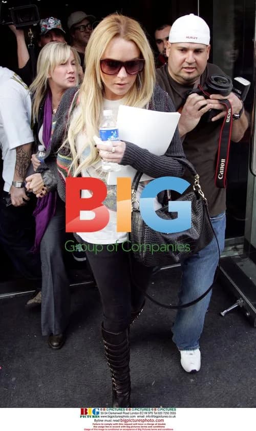 Lindsay Lohan Leaving Office in LA