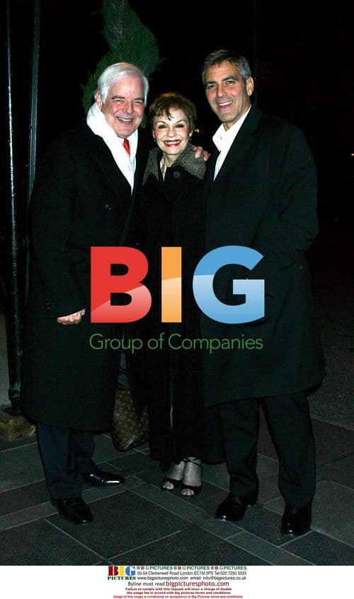 George Clooney with parents in New York
