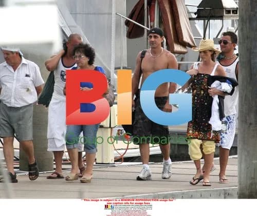 Katie Price, Peter Andre Depart Boat in Australia