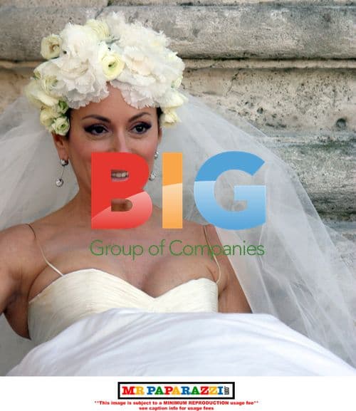 Nancy Dell'Olio's Wedding Dress Photoshoot in Rome