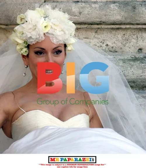 Nancy Dell'Olio's Wedding Dress Photoshoot in Rome