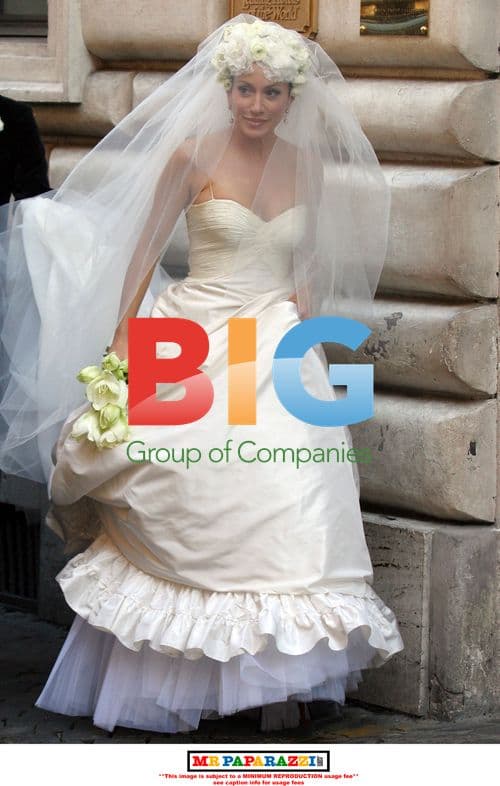 Nancy Dell'Olio's wedding dress photoshoot