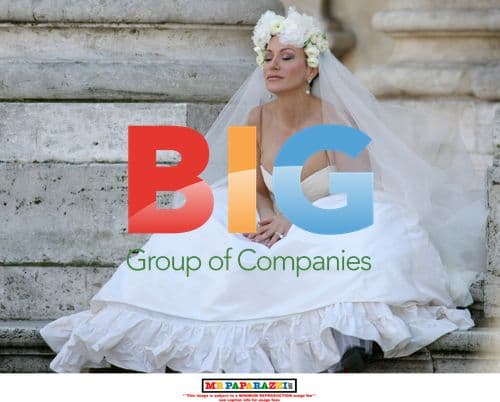 Nancy Dell'Olio Poses in Wedding Dresses