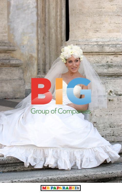 Nancy Dell'Olio poses in wedding dresses for photoshoot in Rome