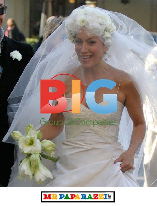 Nancy Dell'Olio Poses for Wedding Dress Photoshoot in Rome