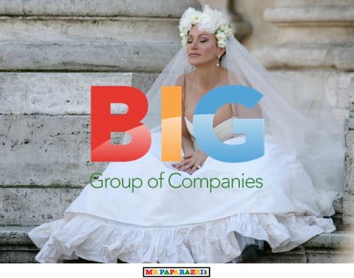 Nancy Dell'Olio Poses in Wedding Dresses for Magazine