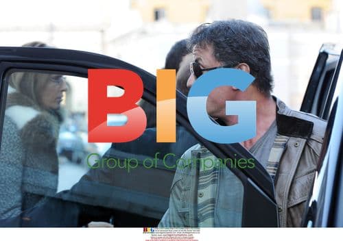 Stallone and Rocca Dining in Rome