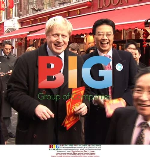 Boris Johnson campaigns in London's Chinatown