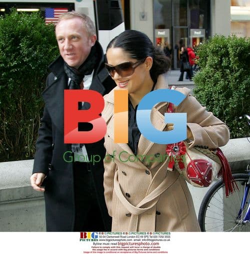 Salma Hayek and Francois-Henri Pinault Shopping at Gucci