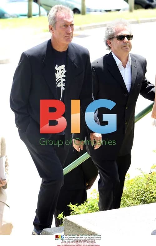 Bryan Brown arrives at Heath Ledger's funeral