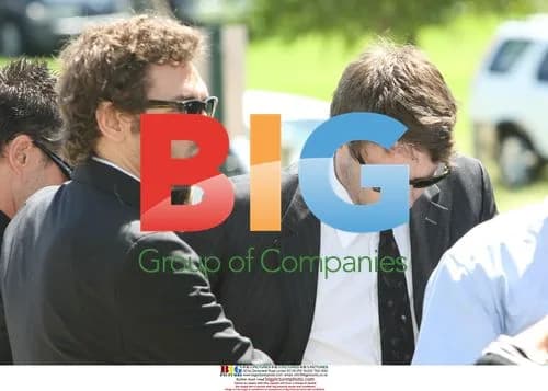 Joel and Nash Egerton arrive for Heath Ledger's funeral