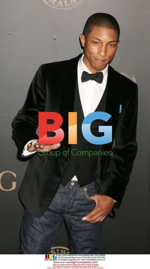 Pharrell Williams at Gucci/Madonna Fundraiser