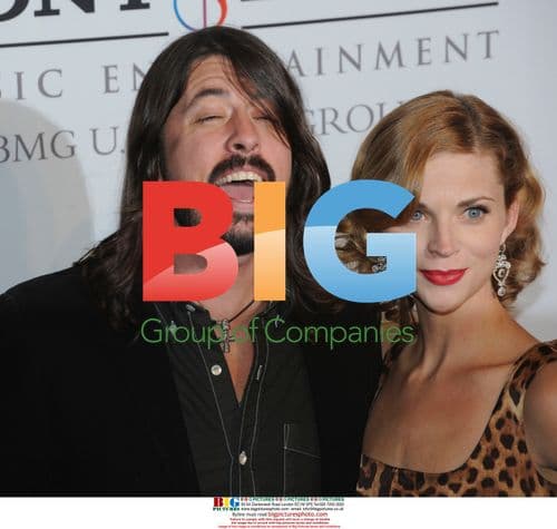 David Grohl and wife at Clive Davis pre-Grammy party