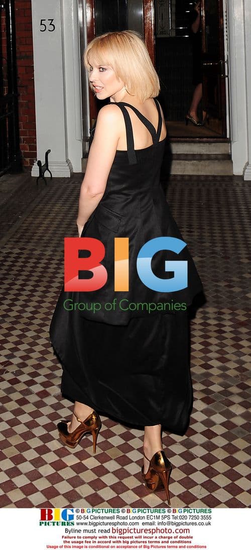 Kylie Minogue Leaves Pre-BAFTA Party