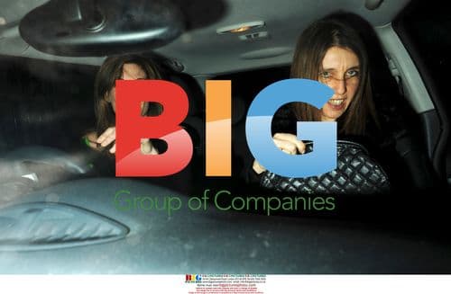 Jemima Khan drives into car