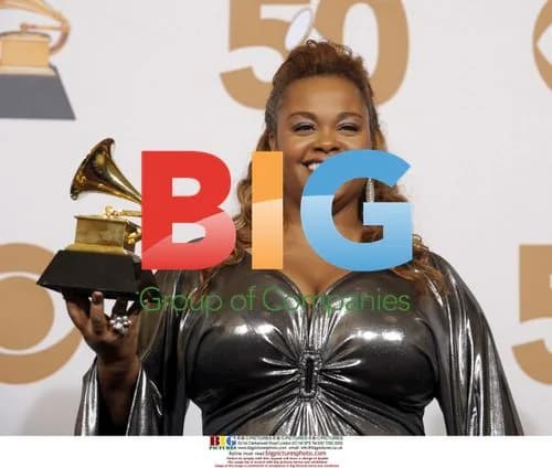 Jill Scott Backstage at 50th Grammys