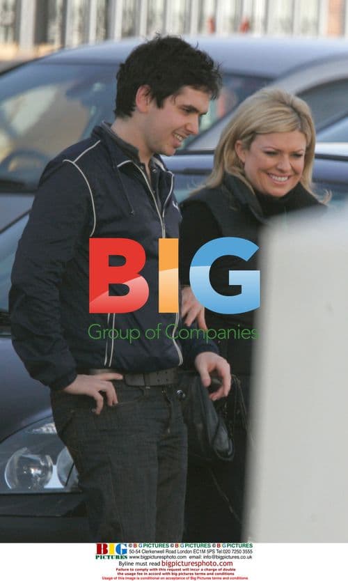 Alex Carter and Emily Symons on Emmerdale set