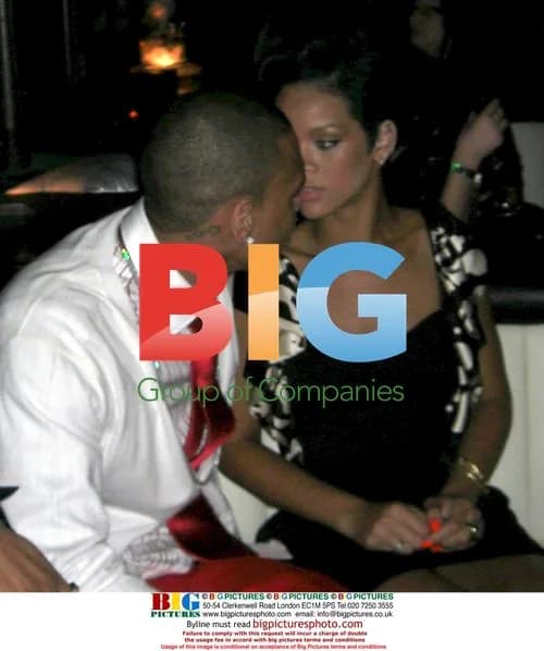 Chris Brown and Rihanna at EW Post-Grammy Party