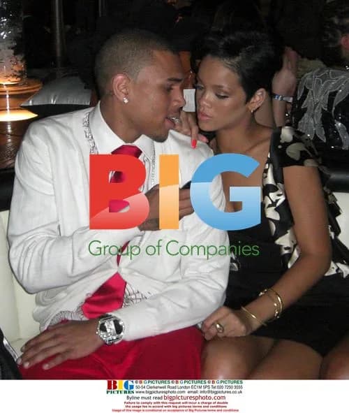 Chris Brown and Rihanna at Entertainment Weekly party