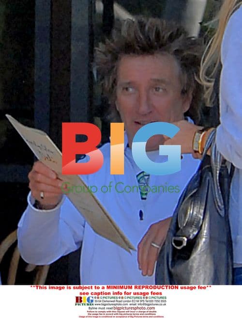Rod Stewart and Wife Penny Lancaster's Casual Breakfast in Bel Air