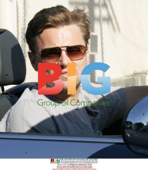 Leonardo DiCaprio drives Mini Cooper in Hollywood