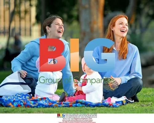 Marcia Cross with twins at park