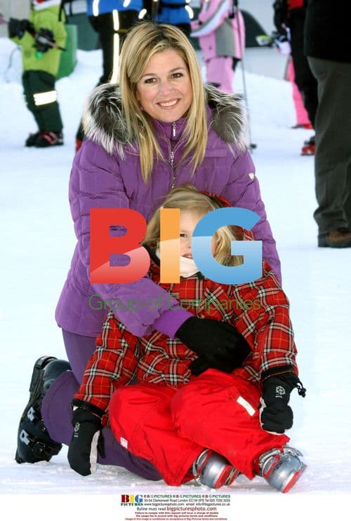 Dutch Royal Family Skiing in Lech, Austria