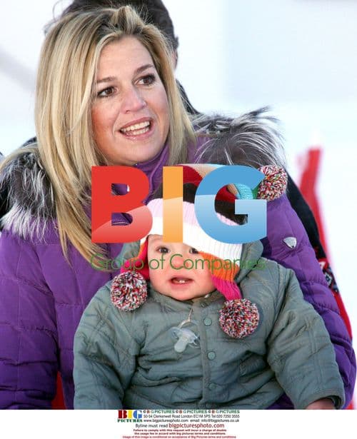 Dutch royal family skiing in Lech, Austria