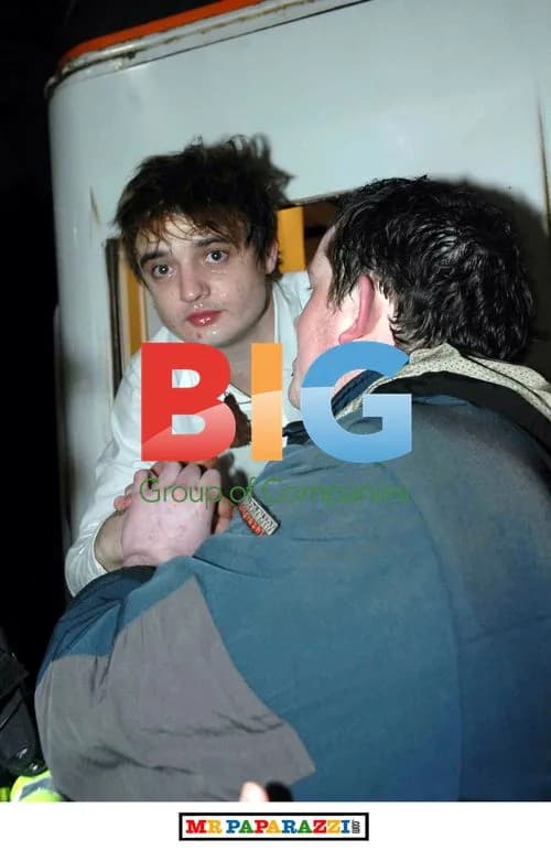 Pete Doherty getting cleaned on train