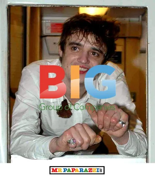 Rocker Pete Doherty on train