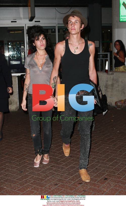 Amy Winehouse and Blake Fielder-Civil at Gatwick