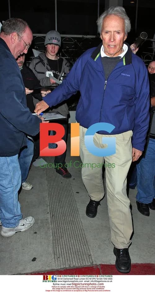 Clint Eastwood Signs Autographs