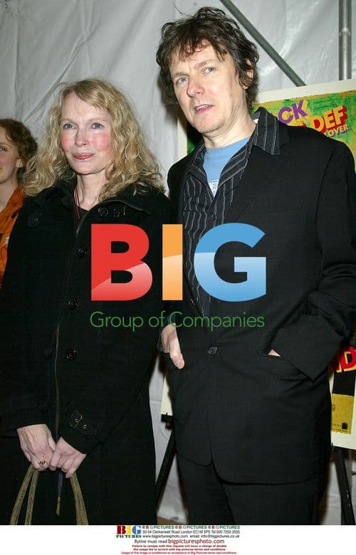 Mia Farrow and Michel Gondry at "Be Kind Rewind" premiere